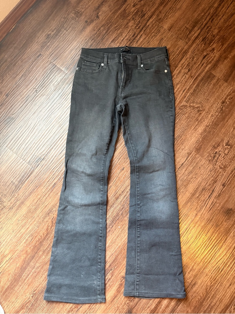 Banana Republic Black Flared Wide-Leg Jeans